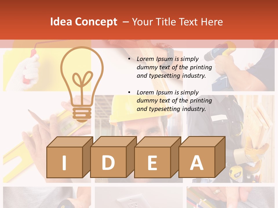 Repair Decoration Brush PowerPoint Template