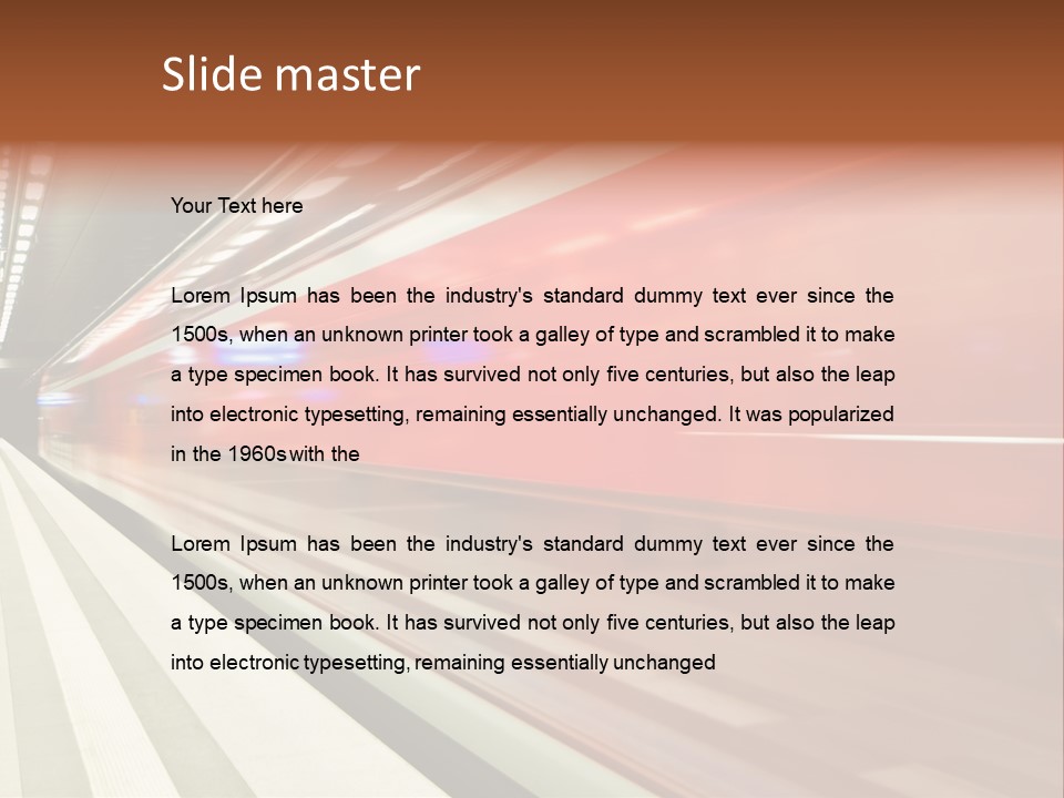 Business Travel Air Red PowerPoint Template