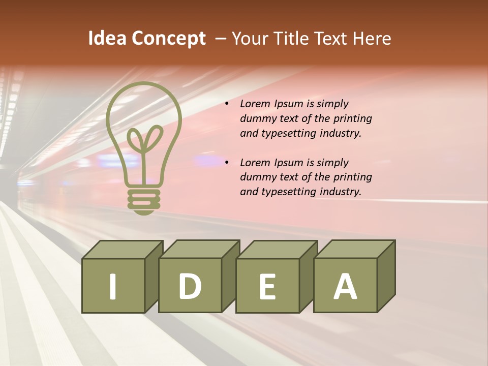 Business Travel Air Red PowerPoint Template