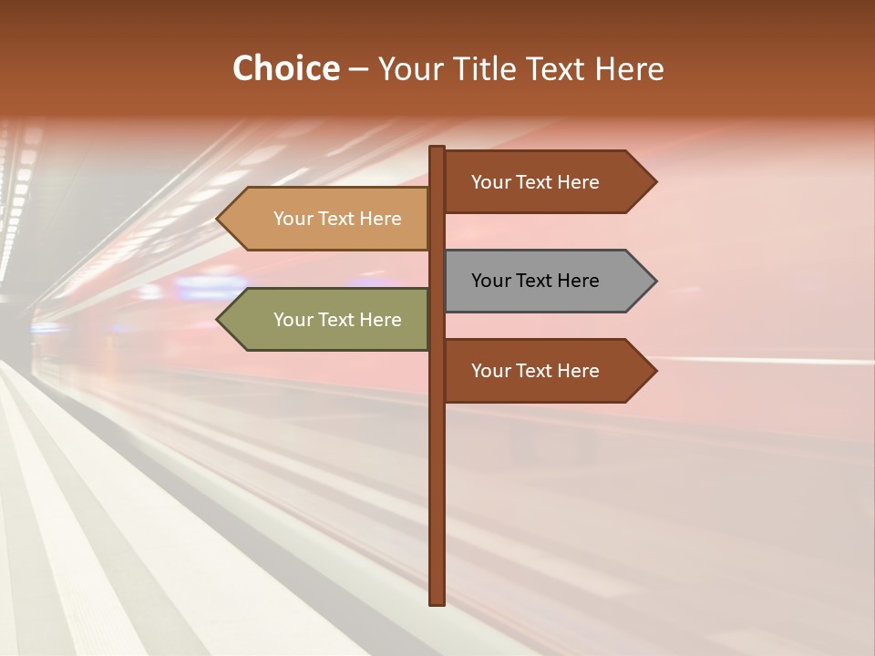 Business Travel Air Red PowerPoint Template