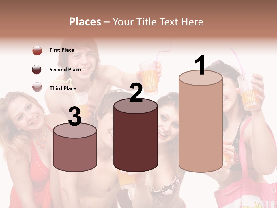 Happy Group Glass PowerPoint Template