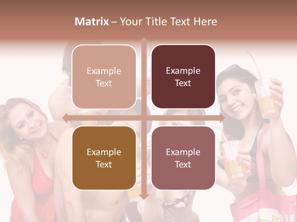 Happy Group Glass PowerPoint Template