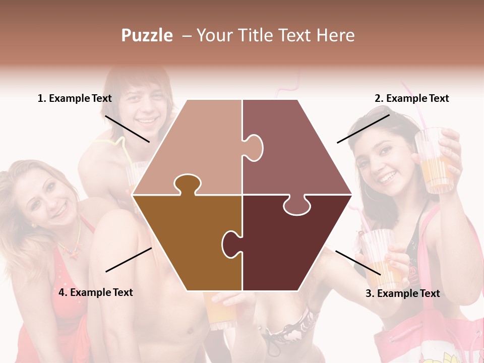 Happy Group Glass PowerPoint Template