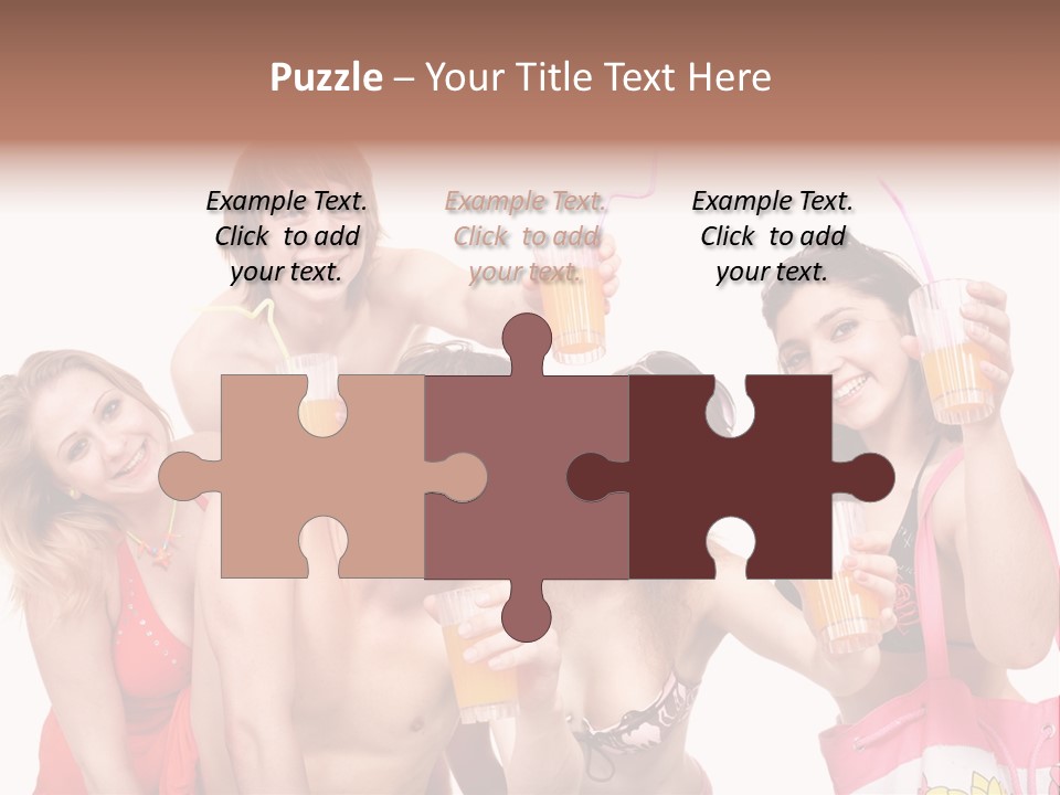 Happy Group Glass PowerPoint Template