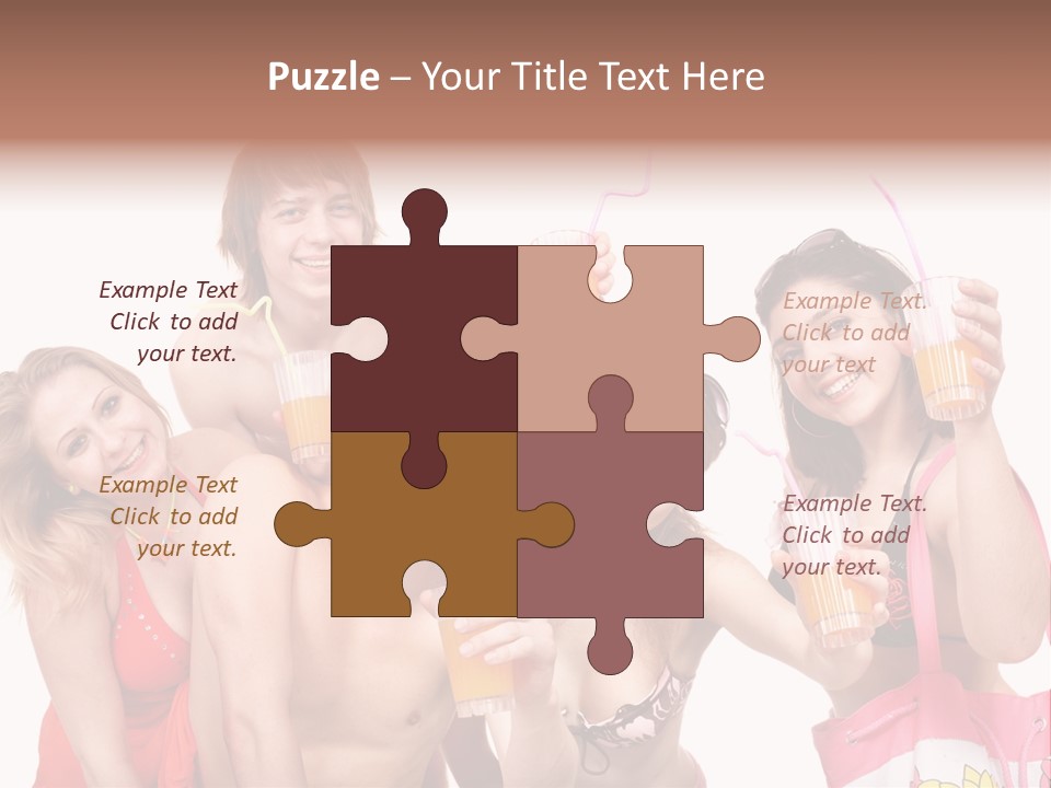 Happy Group Glass PowerPoint Template