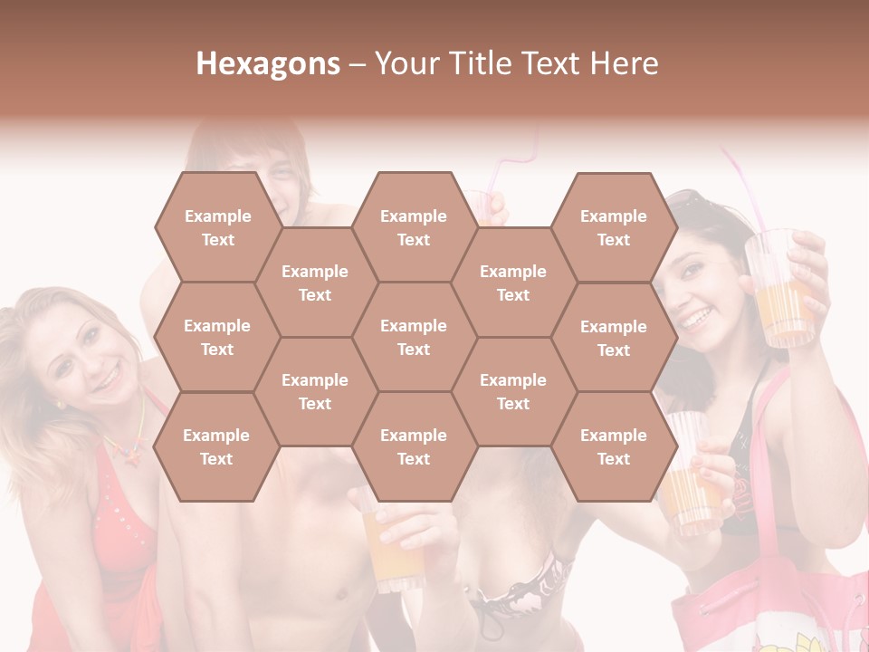 Happy Group Glass PowerPoint Template