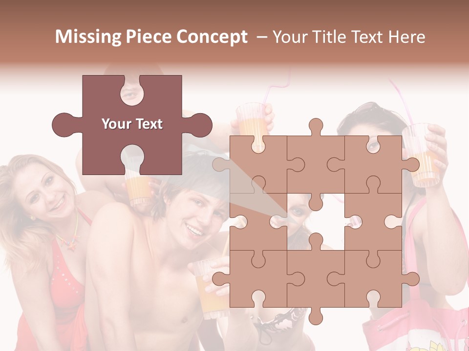 Happy Group Glass PowerPoint Template