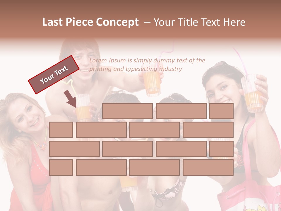 Happy Group Glass PowerPoint Template