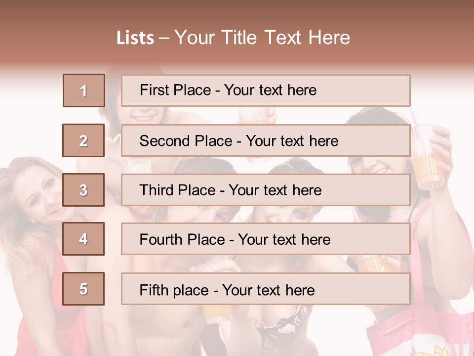 Happy Group Glass PowerPoint Template