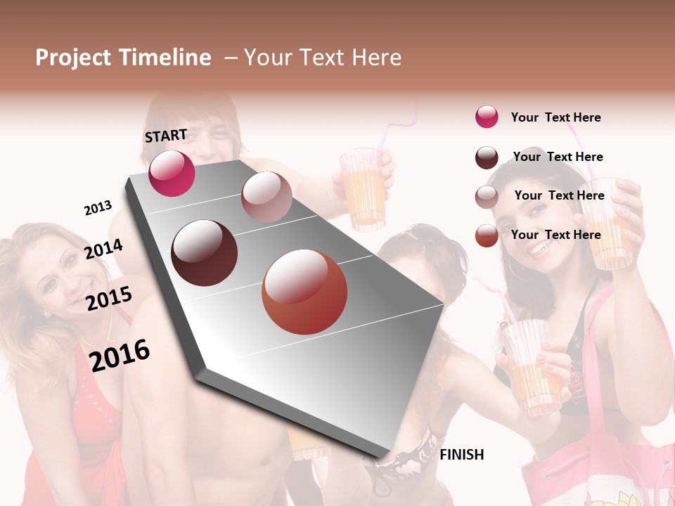 Happy Group Glass PowerPoint Template