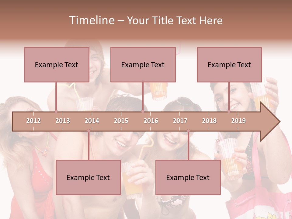 Happy Group Glass PowerPoint Template