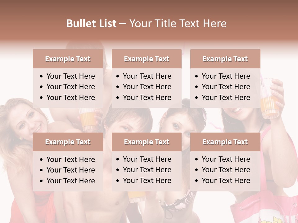 Happy Group Glass PowerPoint Template