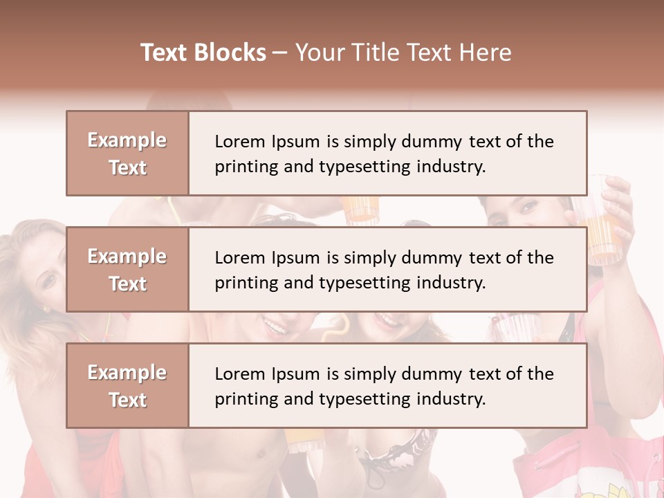Happy Group Glass PowerPoint Template