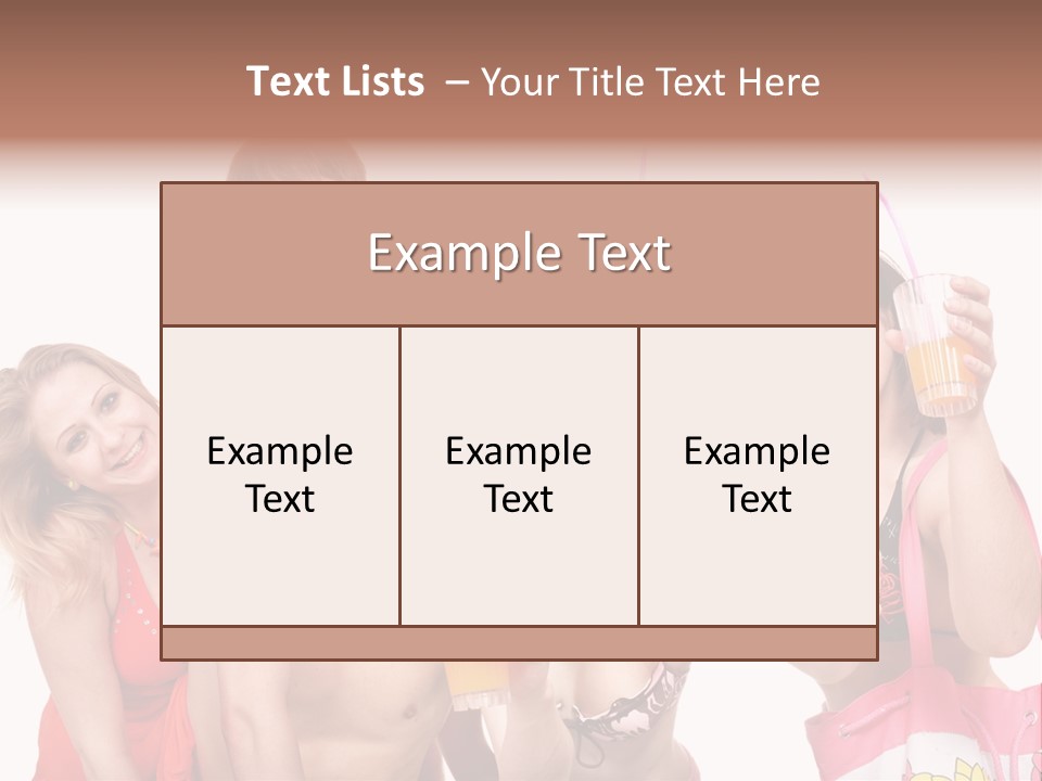 Happy Group Glass PowerPoint Template