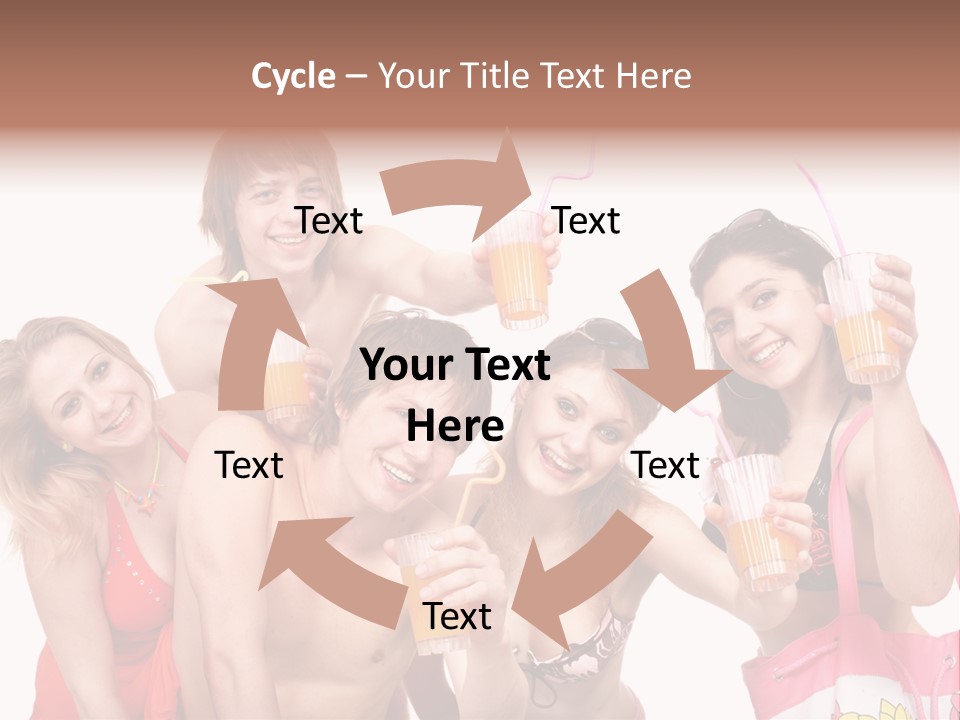 Happy Group Glass PowerPoint Template