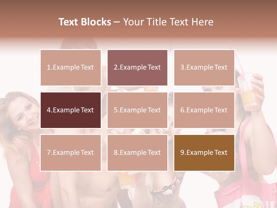 Happy Group Glass PowerPoint Template