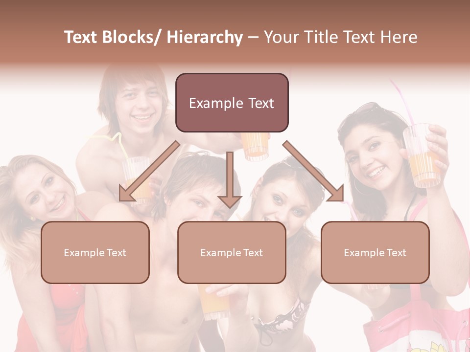 Happy Group Glass PowerPoint Template