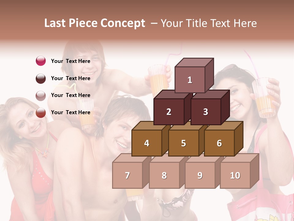 Happy Group Glass PowerPoint Template