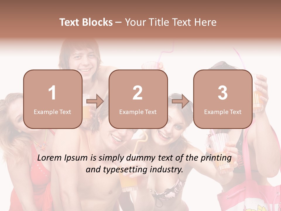 Happy Group Glass PowerPoint Template