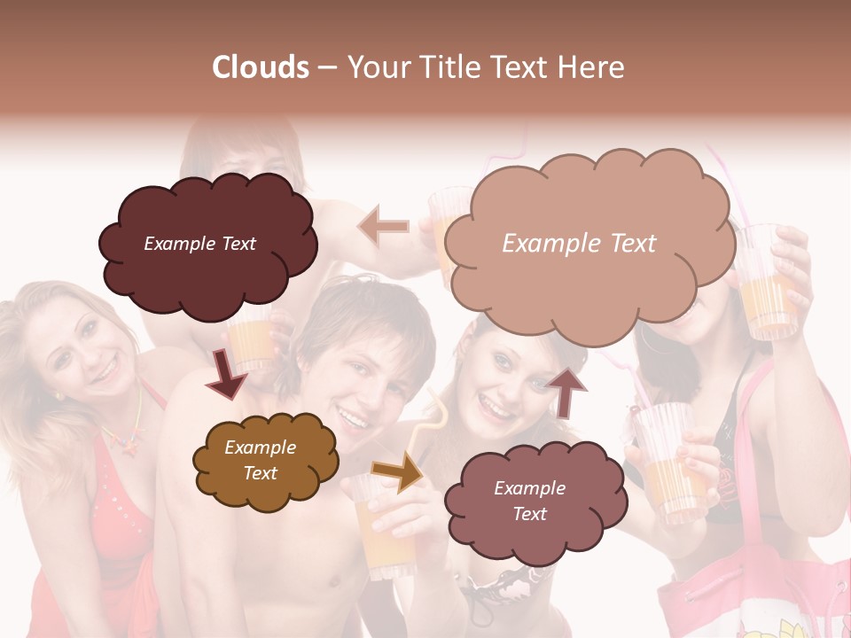 Happy Group Glass PowerPoint Template