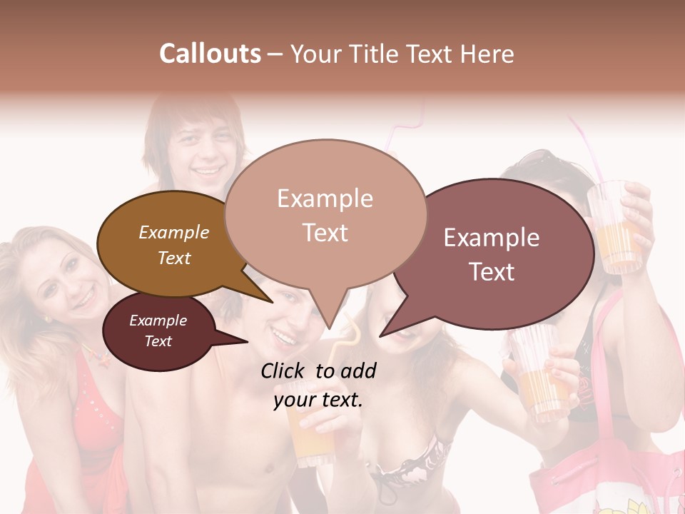 Happy Group Glass PowerPoint Template