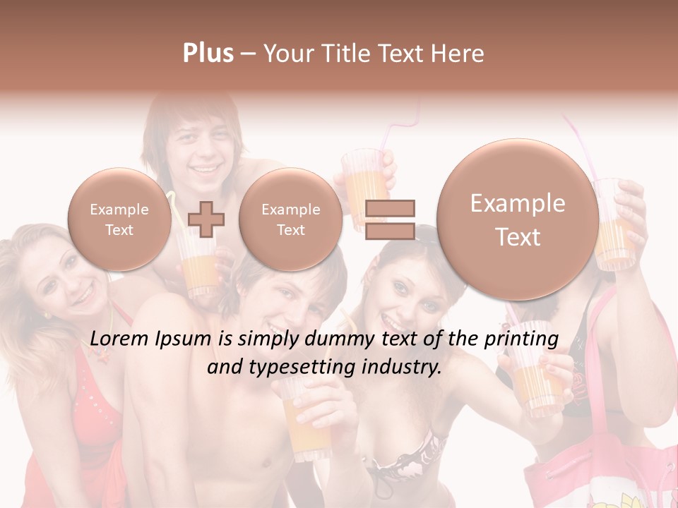 Happy Group Glass PowerPoint Template