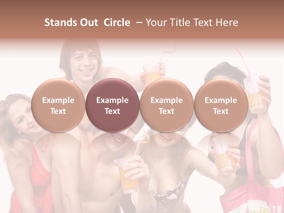 Happy Group Glass PowerPoint Template