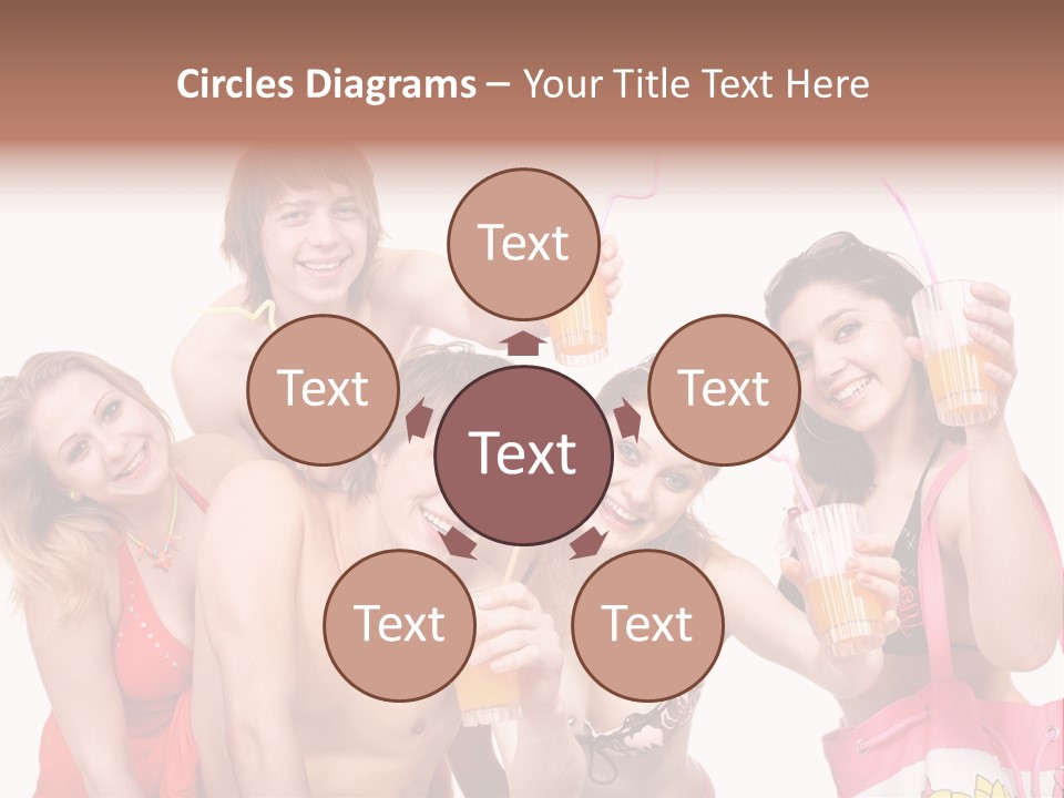 Happy Group Glass PowerPoint Template