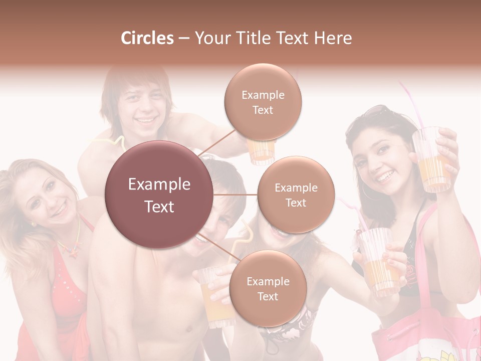 Happy Group Glass PowerPoint Template