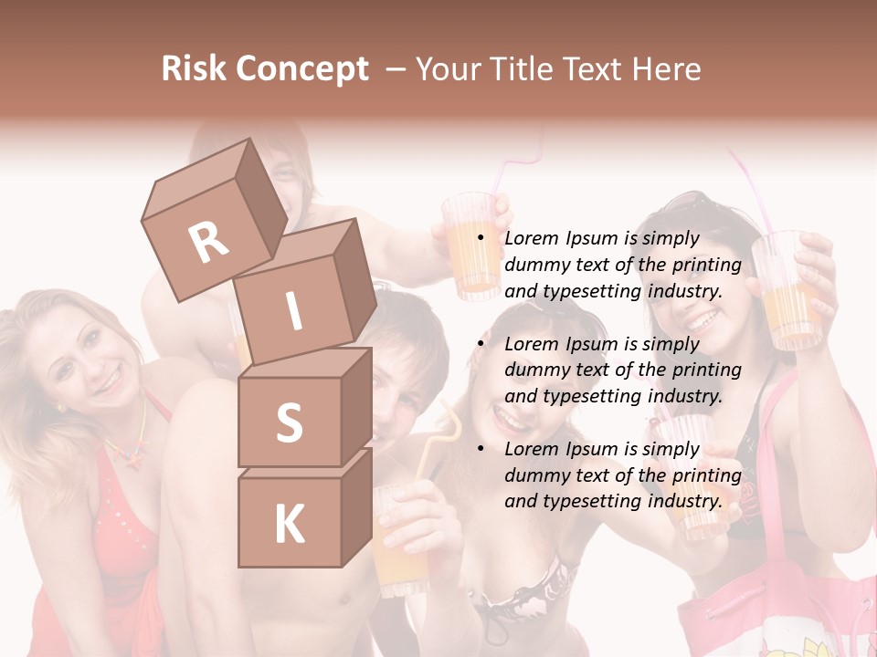 Happy Group Glass PowerPoint Template