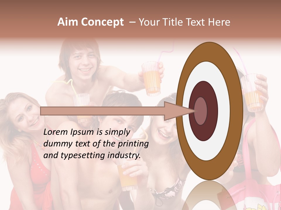 Happy Group Glass PowerPoint Template