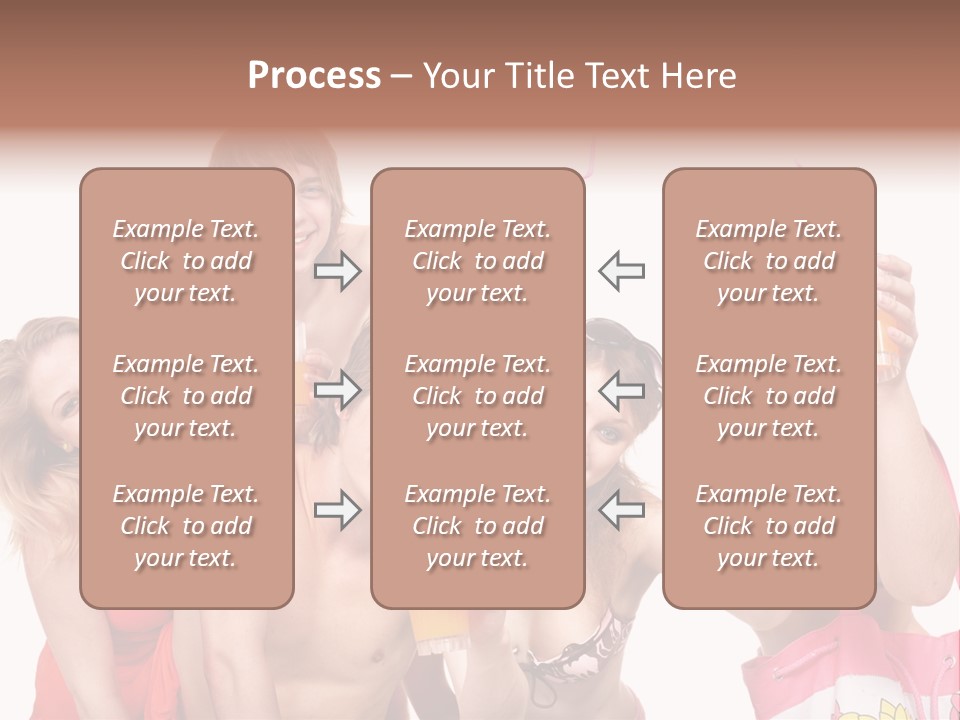 Happy Group Glass PowerPoint Template