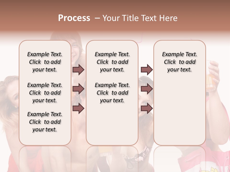 Happy Group Glass PowerPoint Template