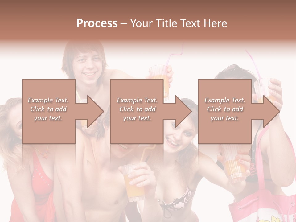 Happy Group Glass PowerPoint Template