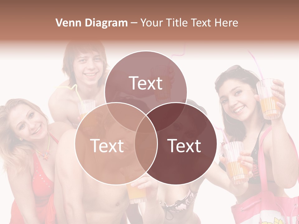 Happy Group Glass PowerPoint Template