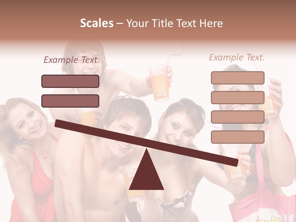 Happy Group Glass PowerPoint Template