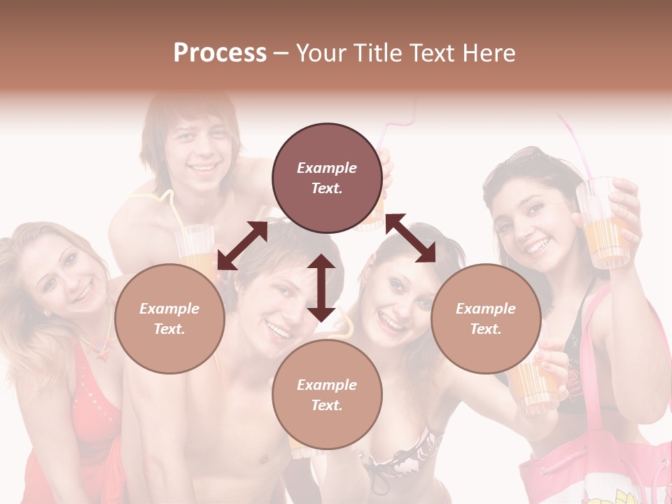 Happy Group Glass PowerPoint Template