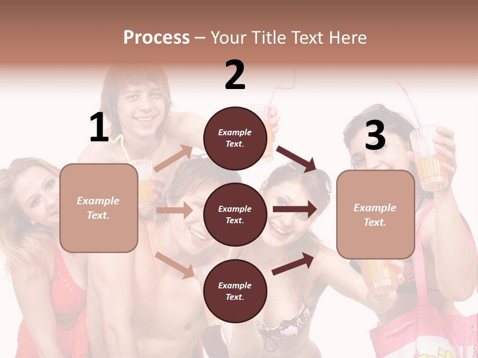 Happy Group Glass PowerPoint Template