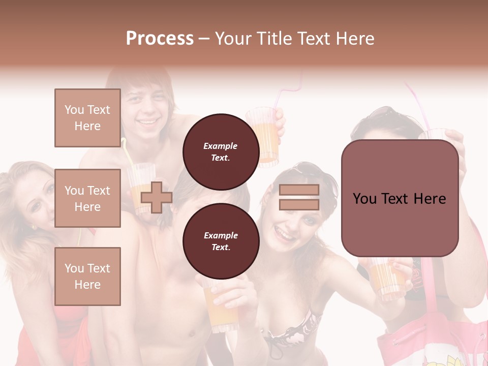 Happy Group Glass PowerPoint Template