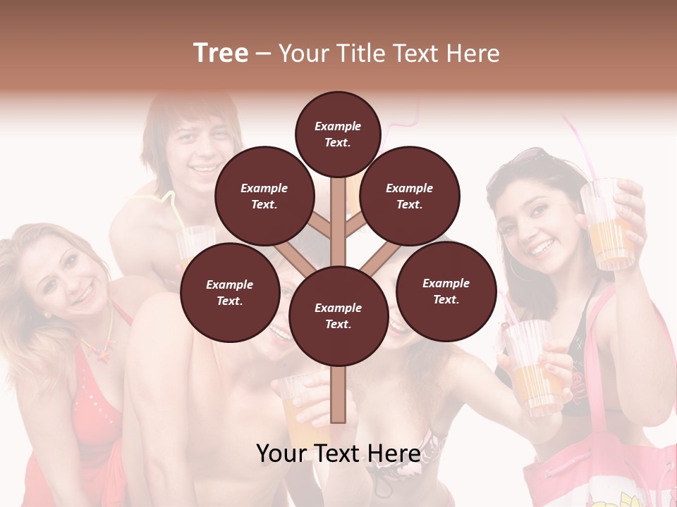 Happy Group Glass PowerPoint Template