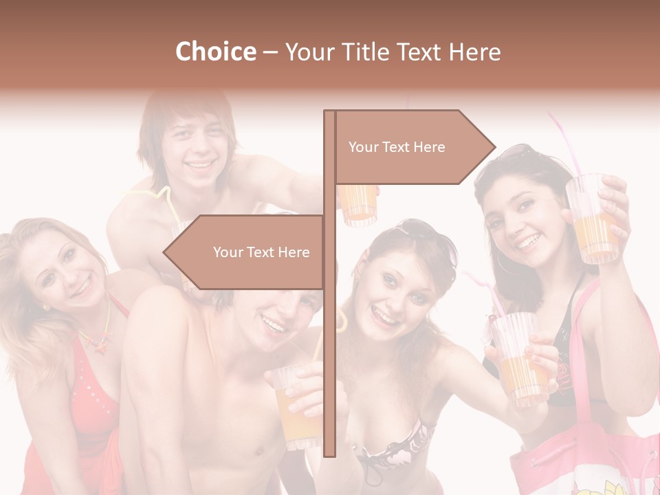 Happy Group Glass PowerPoint Template