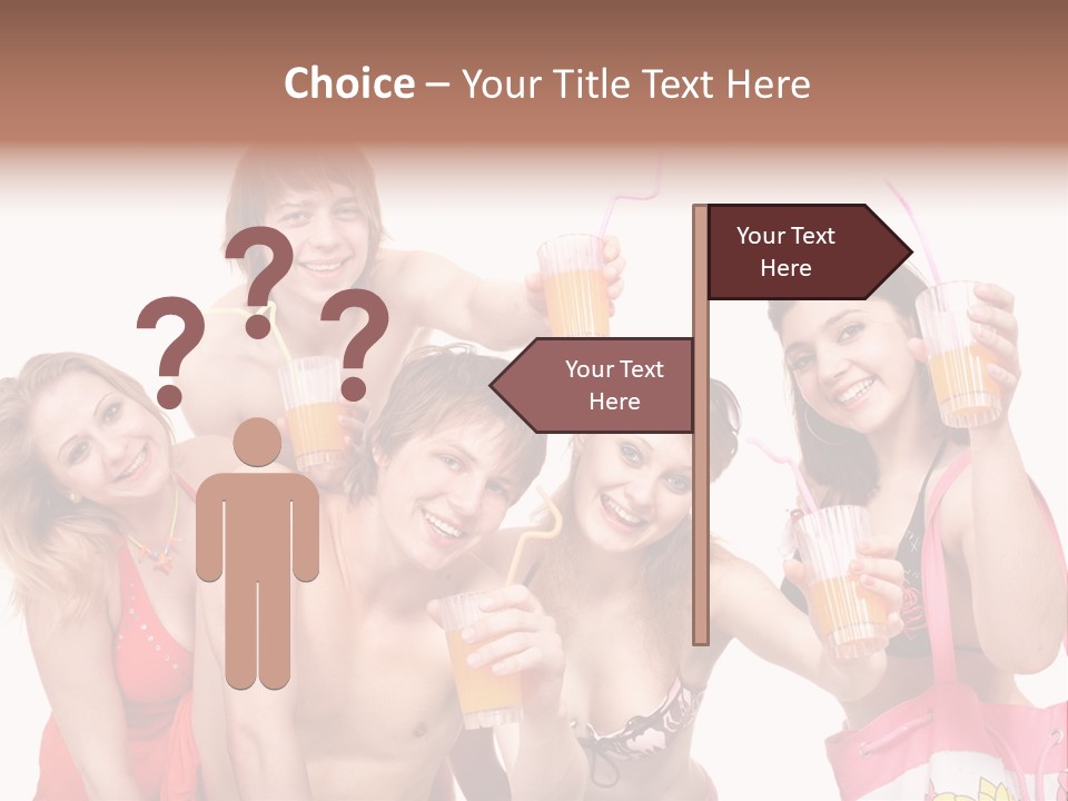 Happy Group Glass PowerPoint Template