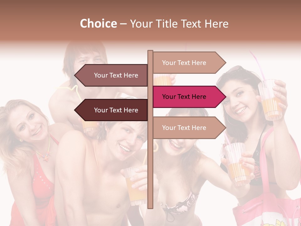 Happy Group Glass PowerPoint Template