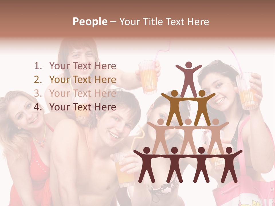 Happy Group Glass PowerPoint Template