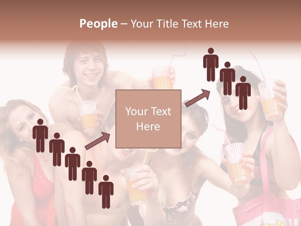 Happy Group Glass PowerPoint Template