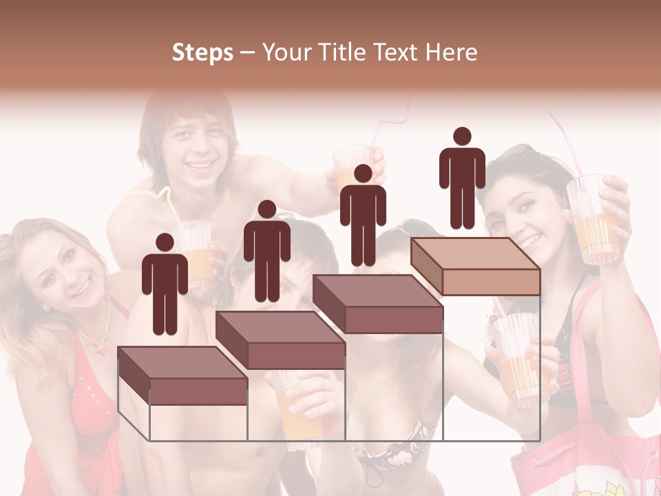 Happy Group Glass PowerPoint Template