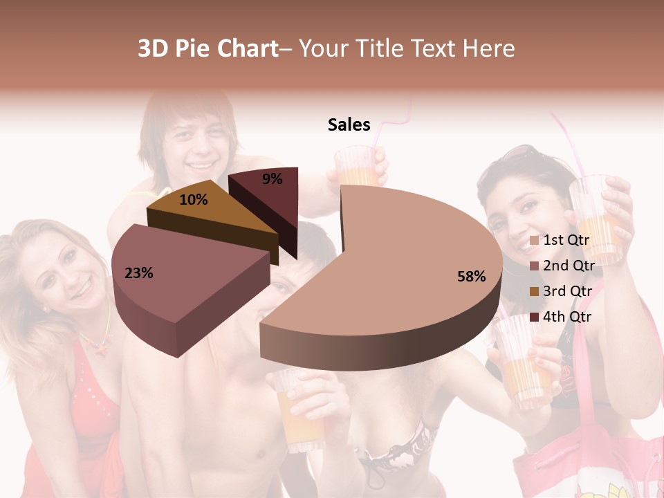 Happy Group Glass PowerPoint Template