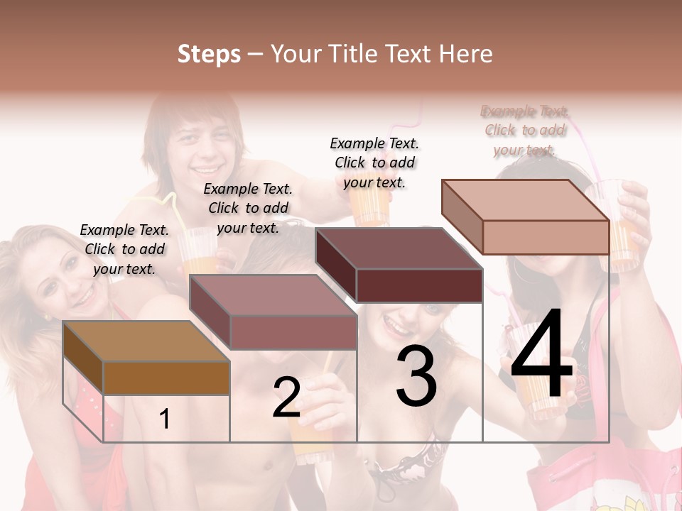 Happy Group Glass PowerPoint Template