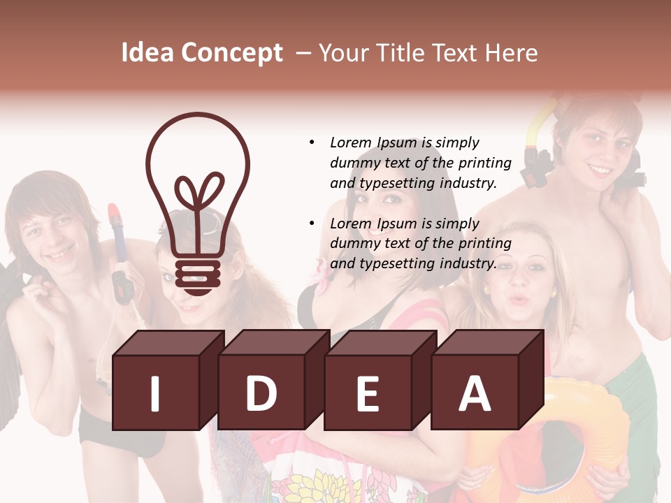 Emotion Smiling Mask PowerPoint Template