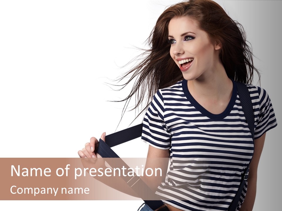 Joyful Happiness Woman PowerPoint Template